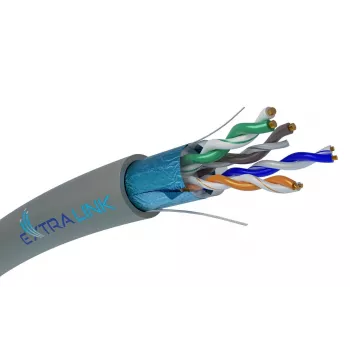 Network Cable Extralink Twisted pair CAT5E FTP Indoor 305M Grey