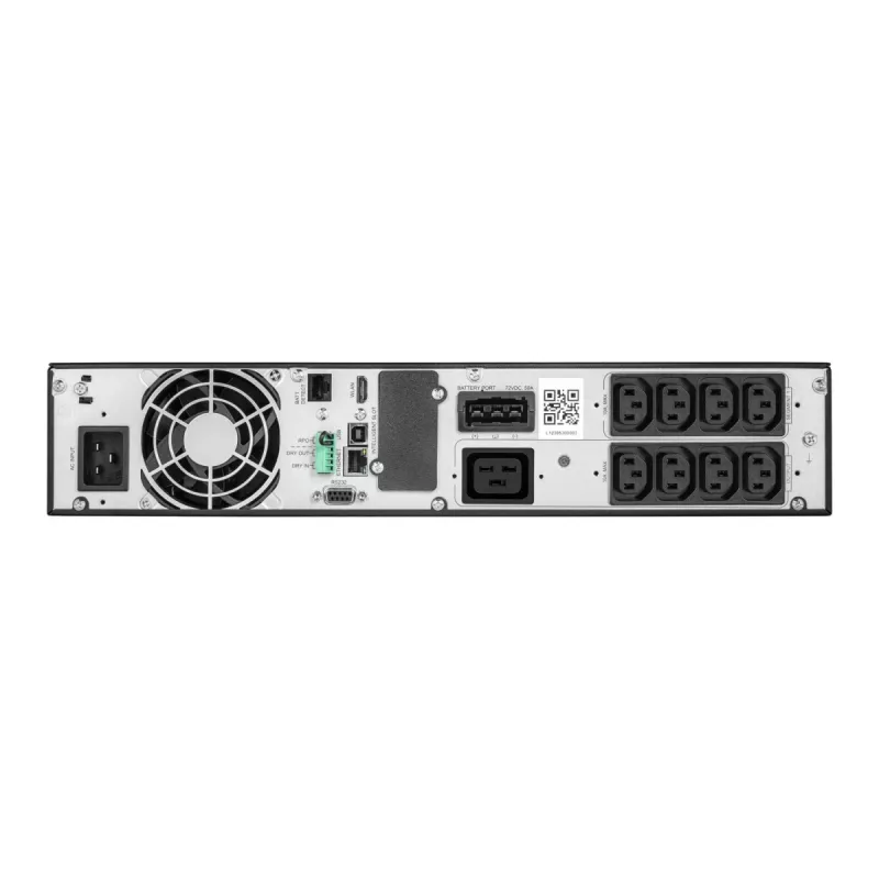 Online UPS EVER Powerline RT PRO 3kVA 3kW rack/tower, double-conversion, 1-ph, 200–240V output, 9× C13 outlets, LCD, VRLA batteries