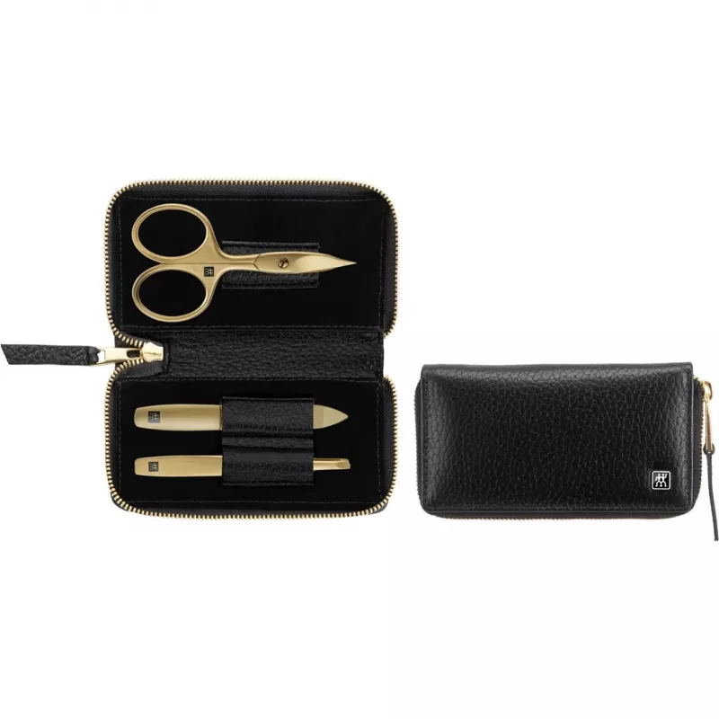 Manicure set ZWILLING Twinox Gold Edition 97747-004-0 — 3-piece in black leather case