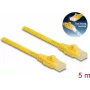 Network Cable DeLOCK RJ45 Cable Cat.6A U/UTP 5m Yellow