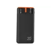 Portable charger TRACER EnerGen 20000 mAh, Power Delivery 20W, USB-C input, 2×USB-A outputs, 3-device support, orange
