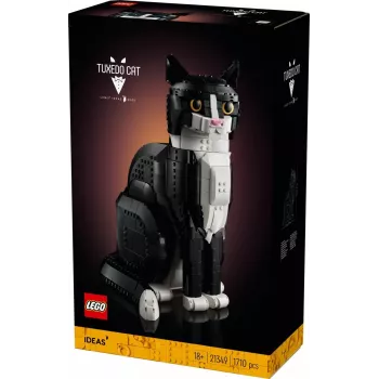 LEGO set Ideas 21349 Tuxedo Cat building kit — collectible brick model, display piece