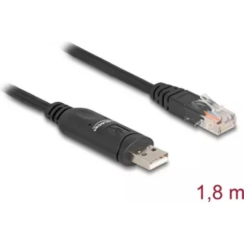 Adapter DeLOCK USB 2.0 Type-A male to Serial RS-232 RJ45 male 1.8m black