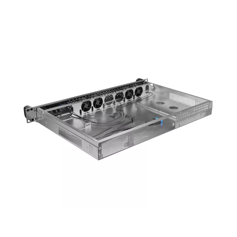 Lanberg SC01-3001-10B 1U Rackmount Server Chassis for Mini-ITX, Black, 4x 40mm Fans