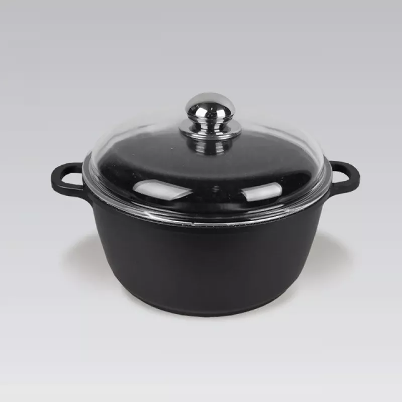 Maestro MR-4624C Pot with lid 24 cm 4 l Black