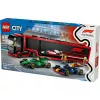 LEGO CITY 60445 F1 - Truck with RB20 & AMR24 F1 Cars