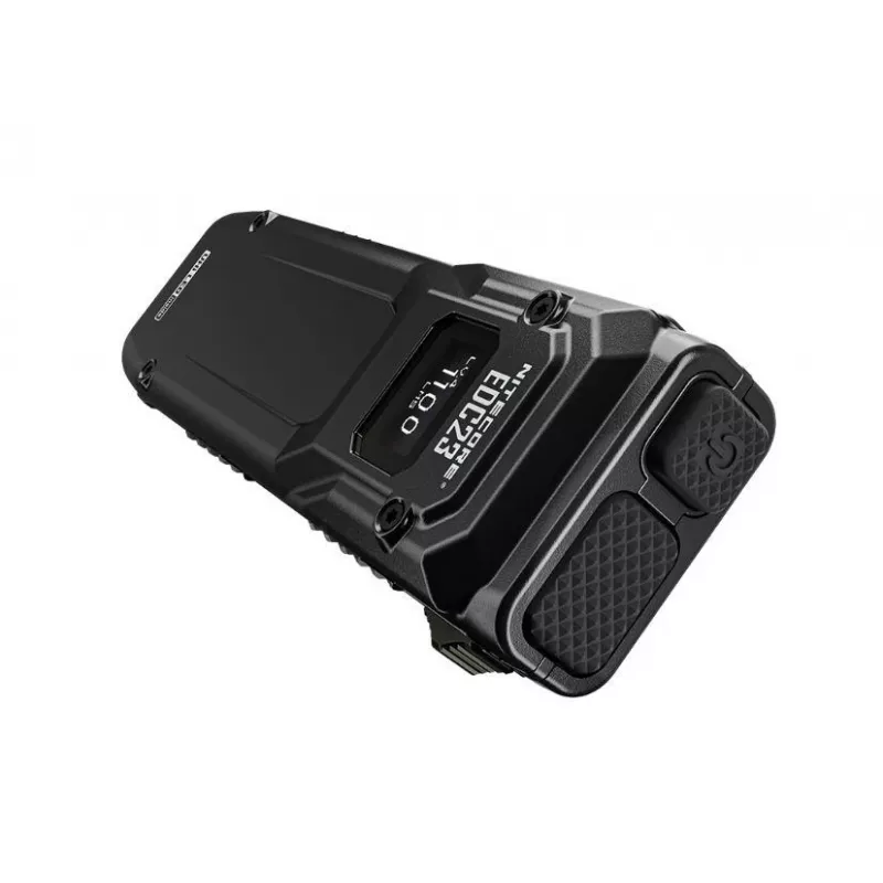 Hand flashlight Nitecore EDC23 — compact USB-rechargeable black, IP54 water/dust resistant, two LEDs, built-in battery, 0.101 kg