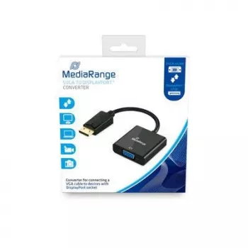 Video Cable Adapter MediaRange MRCS173 0.15m VGA DisplayPort Black