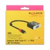 Video Cable Adapter DeLOCK 62994 USB Type-C to VGA 0.2m Black