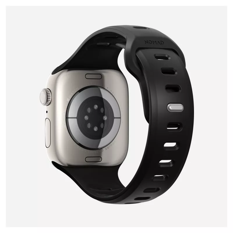 Watch band Nomad Tempo Band Black Rubber — 20 mm width, fits wrists 155–193 mm