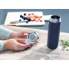 Travel mug Leifheit 03275 600 ml stainless steel, double-wall, leakproof, flip-top, handle, black/blue