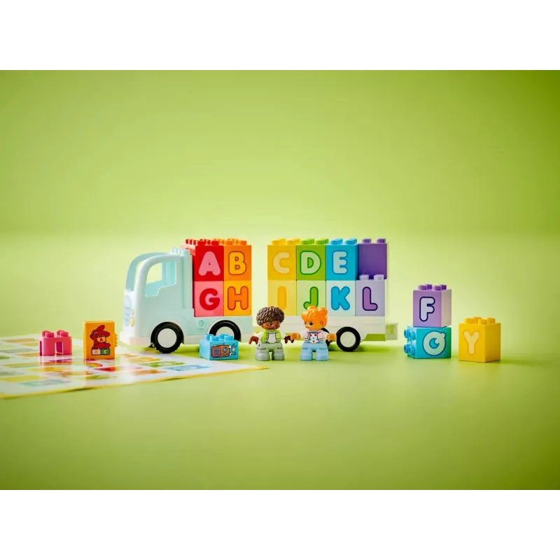 Construction toy LEGO DUPLO 10421 ABC Truck, 36 pieces, 2 minifigures, for ages 2+, dimensions 110×140×70 mm