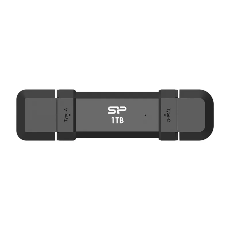 USB flash drive Silicon Power DS72 1 TB, USB 3.2 Gen 2 Type-A / Type-C, aluminium-rubber casing, black