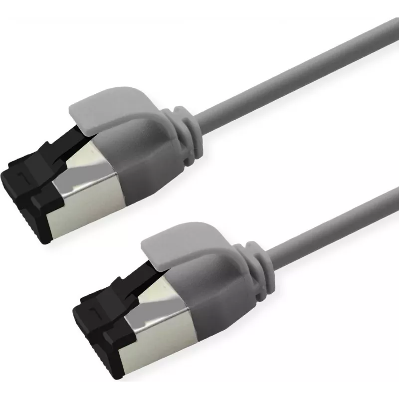 ROLINE S/FTP Patch Cable Cat.8.1, Slim, PoE, Grey, 0,5m (21.15.3400)