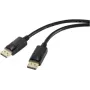 Renkforce DisplayPort Connection Cable DisplayPort Plug, DisplayPort Plug 1.00 m Black RF-5245266 DisplayPort 1.2 DisplayPort-Cable (RF-5245266)
