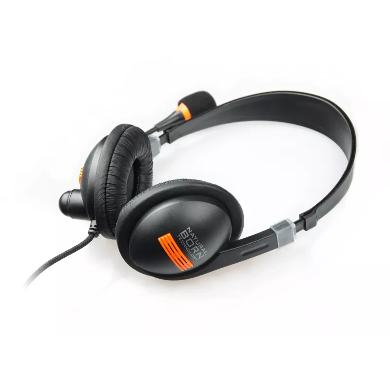 NATEC Drone Headset Wired headband Calls/Music Black, Orange