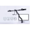 Desk monitor mount GEMBIRD MA-DA3-03, 3-arm, gas spring, VESA 75–100x100, supports 3 displays up to 27 inch, max 18 kg, black