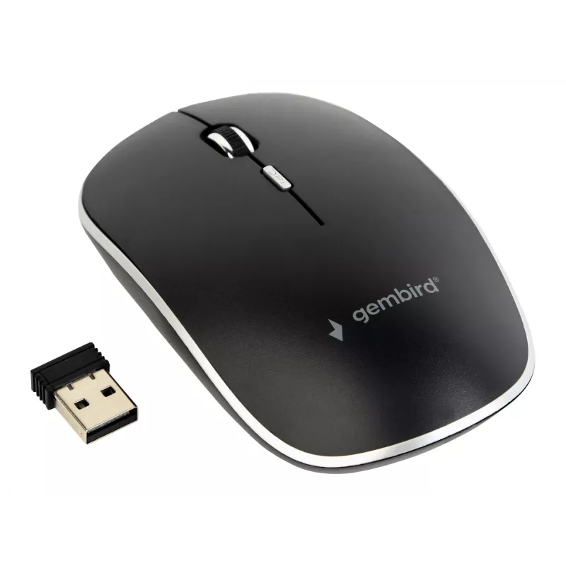 MOUSE USB OPTICAL WRL BLACK/SILENT MUSW-4BS-01 GEMBIRD