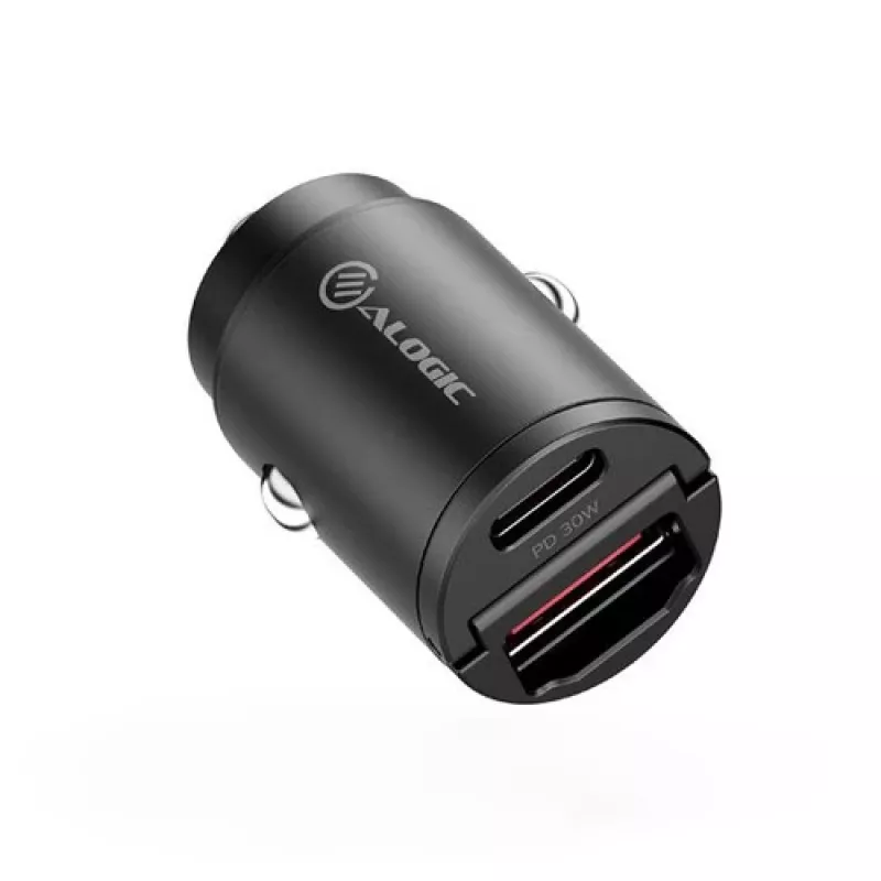 ALOGIC Rapid Power 30W Mini Car Charger USB-C USB-A Fast Charging