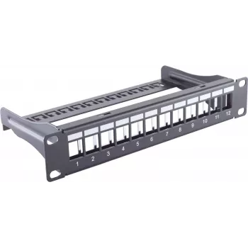Patch Panel 1U ShiverPeaks BS08-10080 Metal Black