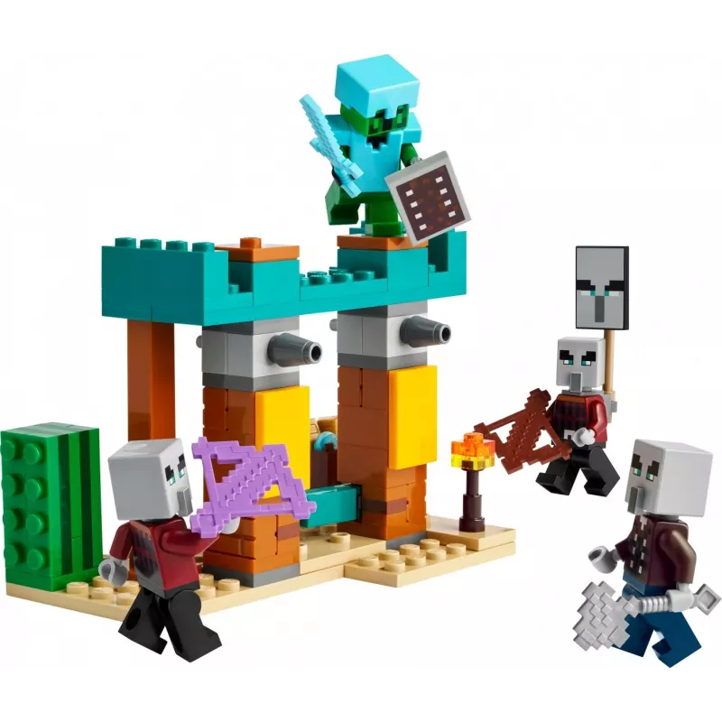 LEGO building set The Illager Desert Patrol 21267 – Minecraft playset, 105 pieces, 4 minifigures, 80×60×110 mm