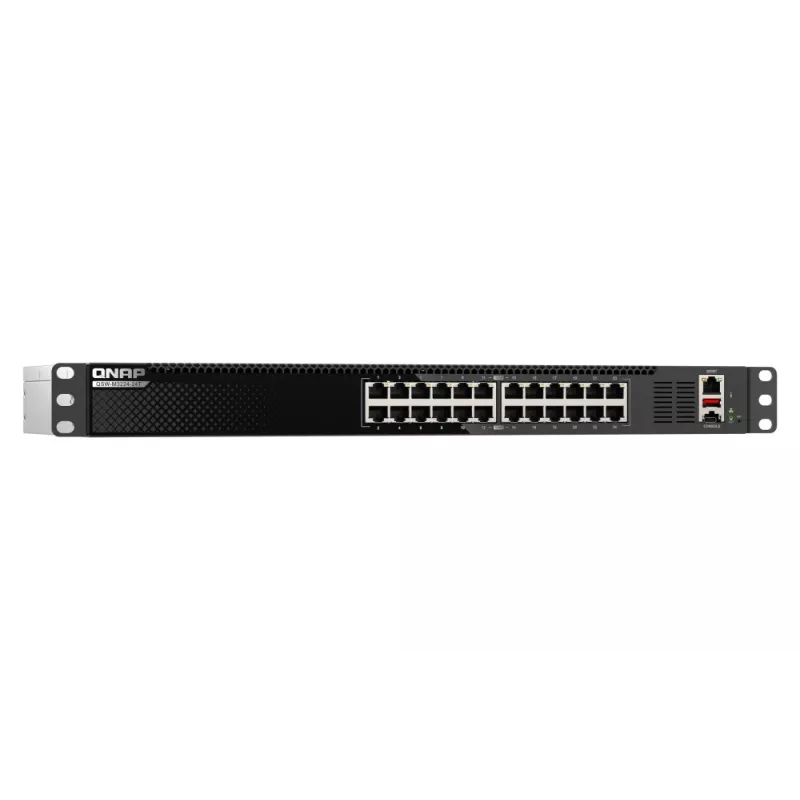 QNAP QSW-M3224-24T network switch Managed L3 10G Ethernet (100/1000/10000) 1U Black, Silver