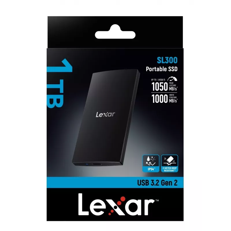 External Solid State Drive Lexar 1TB USB Type-C 3.2 Gen 2 LSL300001T-RNBNG