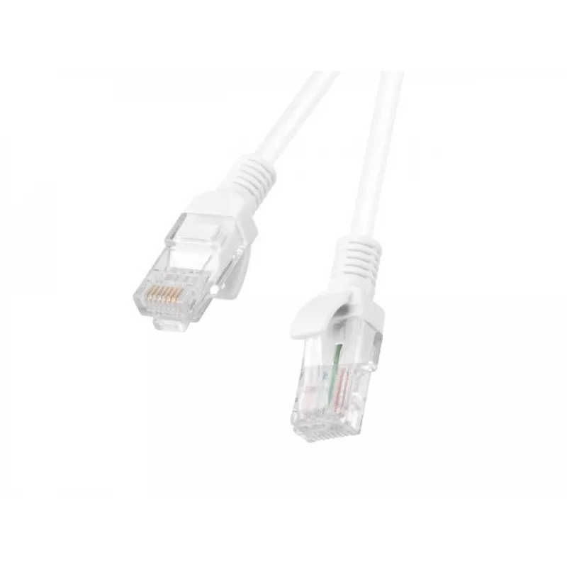 LANBERG Cat6 U/UTP Patchcord Ethernet Cable 3 m White, stranded 26 AWG, RJ-45–RJ-45, 250 MHz, PVC jacket