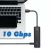 Hub USB-C, 4-porty 2x USB-A,2xUSB-C, Black