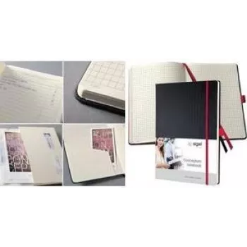 Sigel Conceptum Writing Notebook A4 194 Sheets Black Red