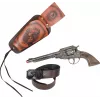 Toy metal cowboy revolver Pulio 155150/0 with detachable holster, single-action replica