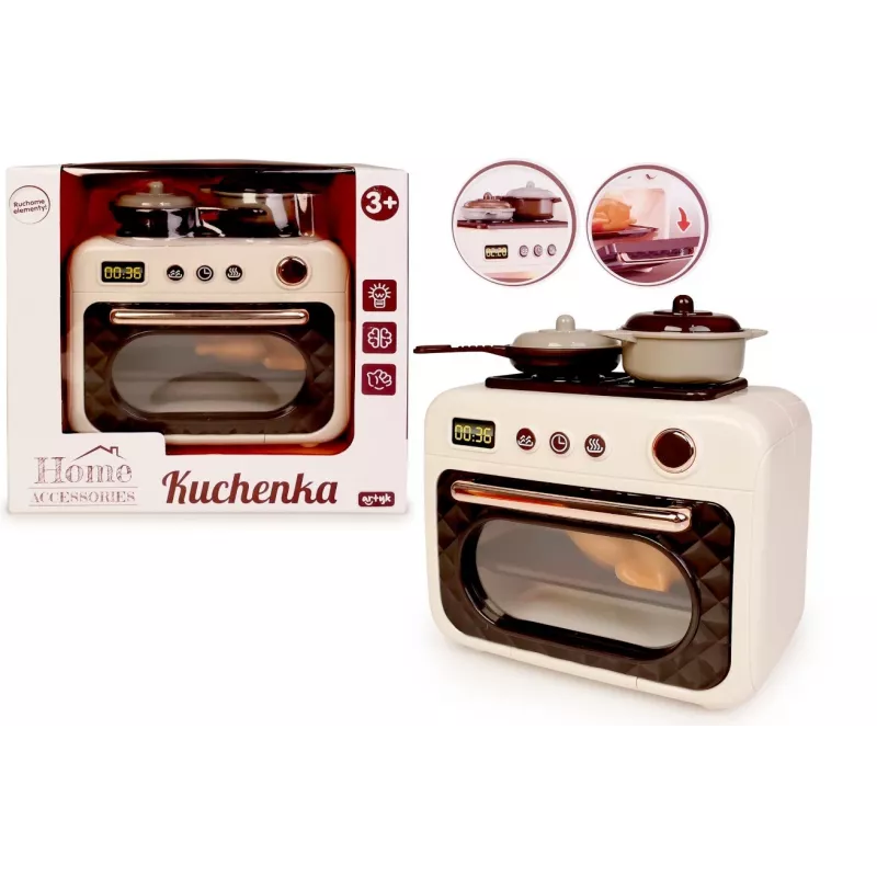Toy oven Artyk 180507 with light — children's play appliance for role play sets