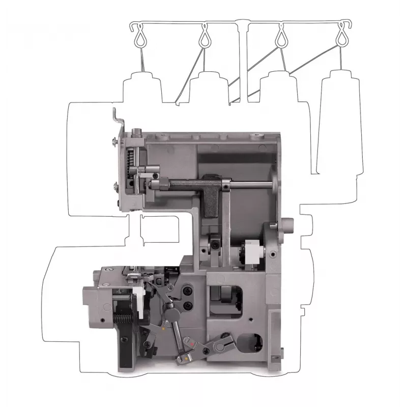 Overlock sewing machine SINGER 14HD854 Heavy Duty Electric 120W Grey