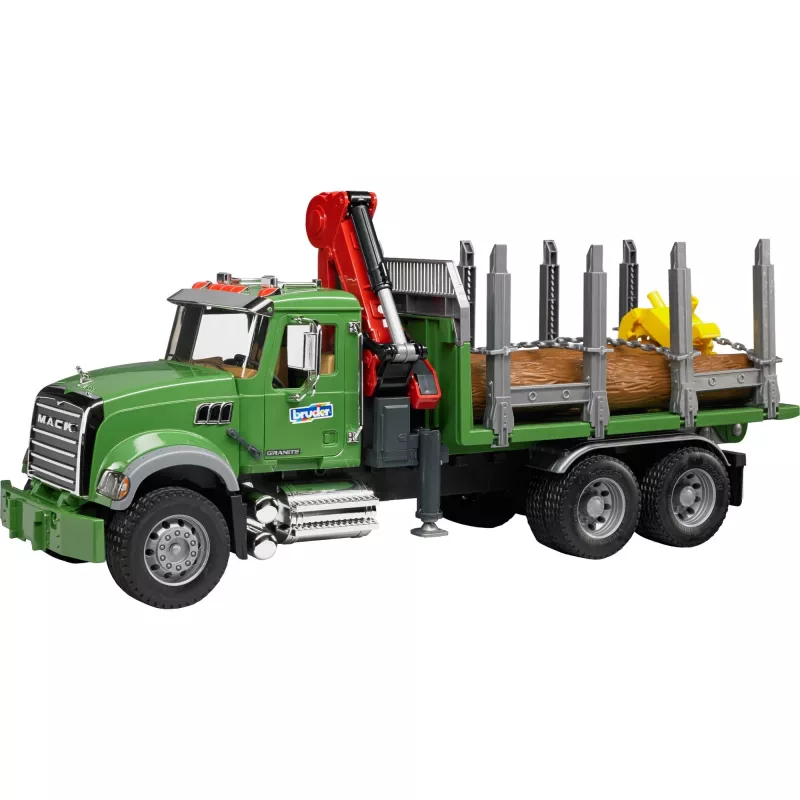 Timber truck BRUDER MACK Granite with 3 trunks