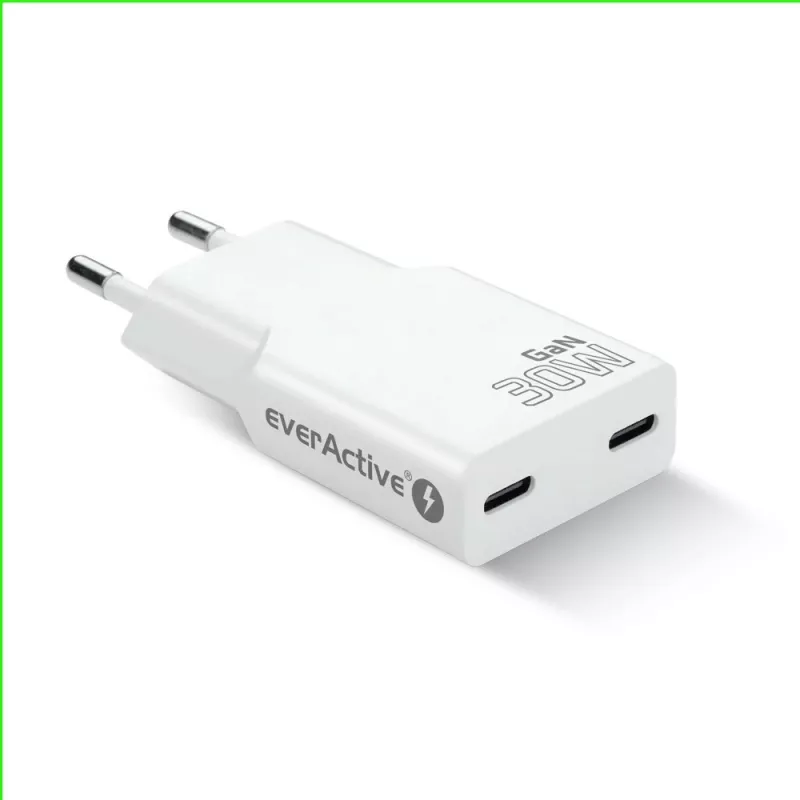 Power adapter everActive SC-385Q Super Slim QC 4 Fast Charging — USB fast charger, compact design