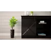 Chest of drawers 160x80x35 GRANERO black/black gloss