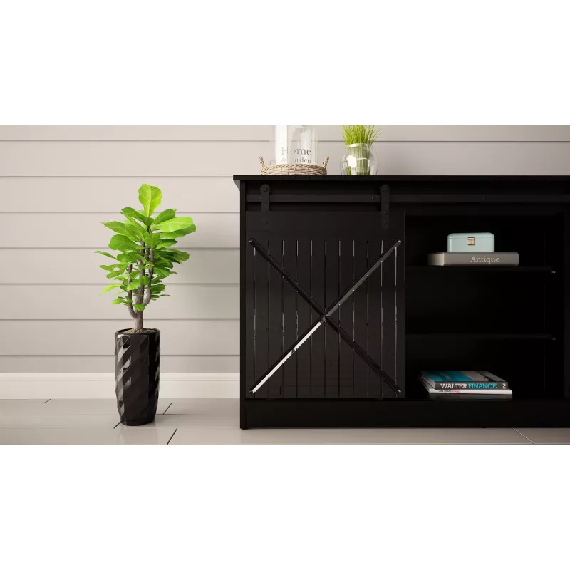 Chest of drawers 160x80x35 GRANERO black/black gloss