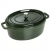 Staub La Cocotte 33 cm Oval Cast Iron Dutch Oven, Basil Green