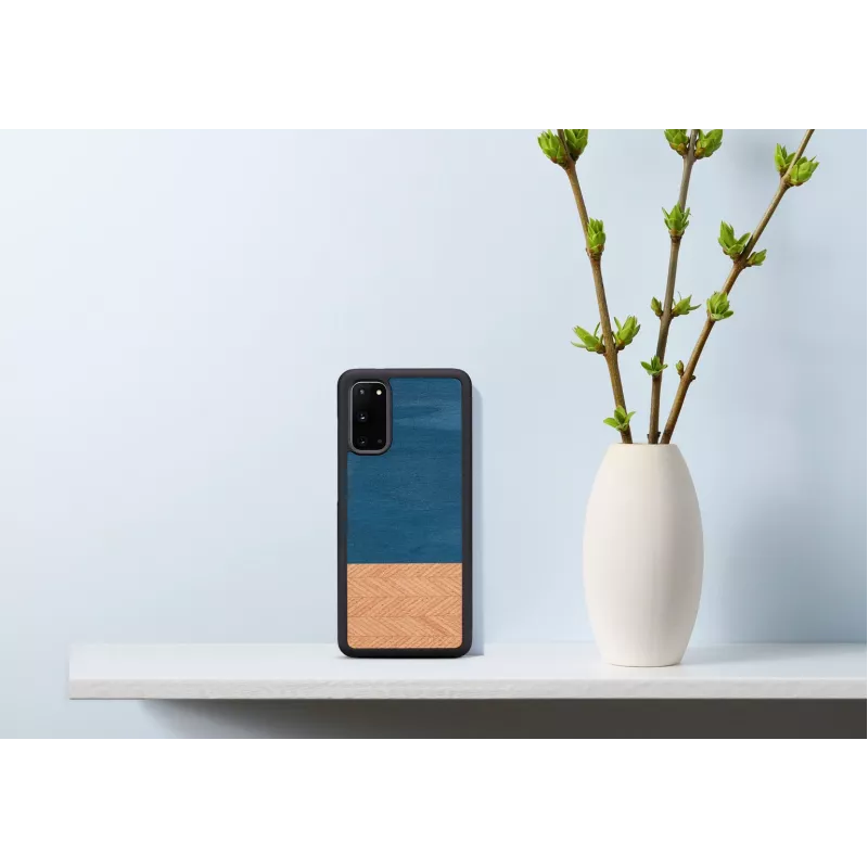 Phone case man and wood Galaxy S20 denim black