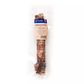 Dog chew PETMEX Beef trachea 30 cm natural chew for medium and large dogs, 75 g