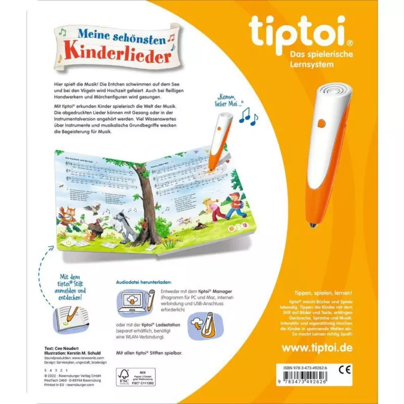tiptoi My Most Beautiful Children Songs, Learning Book