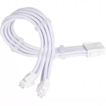 Power supply extension cable SILVERSTONE EPS 12V 8‑pin (30 cm) white SST-PP07E-EPS8W-V2