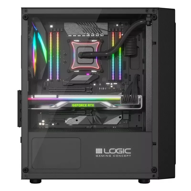Logic Atos ARGB Mini USB 3.0 Micro Tower Case, Black (AM-ATOS-10-0000000-0002)