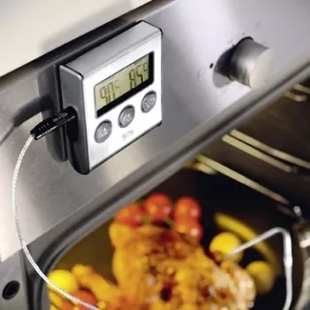 Food thermometer GEFU digital probe 0–250 °C, stainless steel, 16 cm sensor