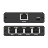 Ethernet mini switch QOLTEC 52293 1x4 RJ45, 1-in 4-out unmanaged network splitter