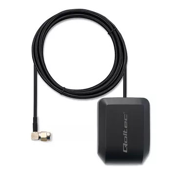 GPS/GLONASS antenna QOLTEC 28 dBi 50 W with SMA right-angle connector