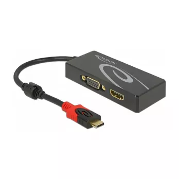 USB graphics adapter DeLOCK 87730 3840 x 2160 pixels Black