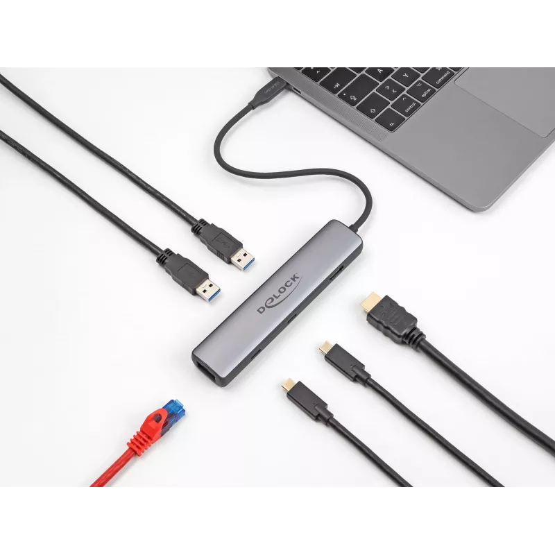 DeLOCK USB Type-C Docking Station 8K HDMI USB 10 Gbps 2.5 Gigabit LAN PD 100W