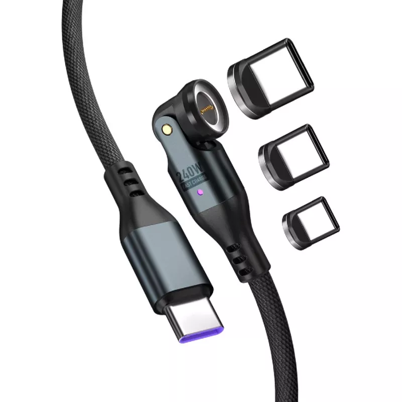 USB-C cable 4smarts GravityCord 240W 1.8 m – USB-C to USB-C high-power charging and data