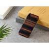 Smartphone case man and wood for iPhone XR — ebony black, protective hard shell